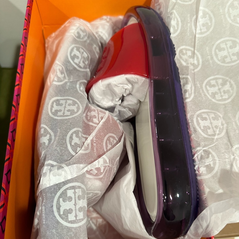 Tory Burch bubble jelly slippers